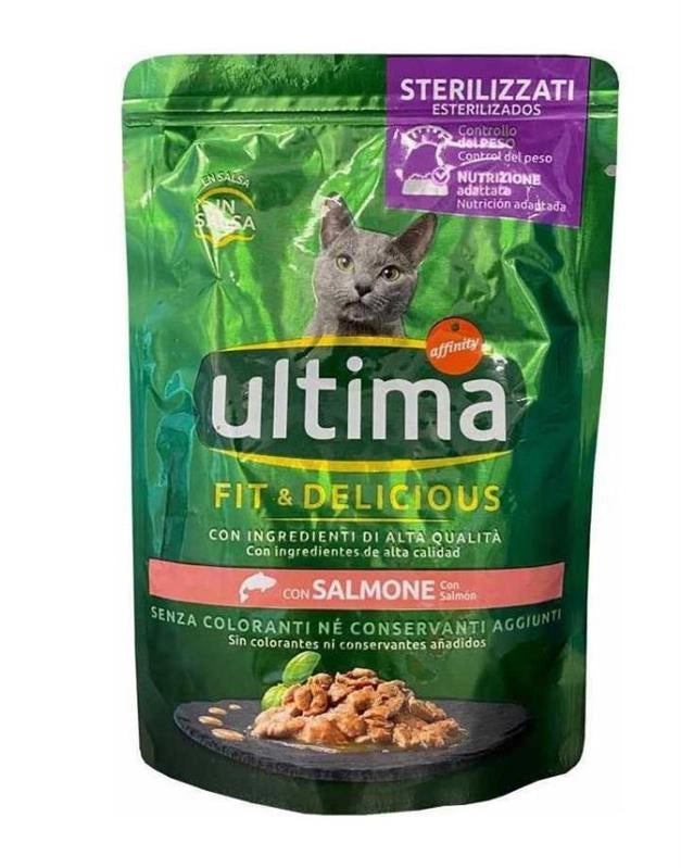 ULTIMA CAT BOCCONCINI PER GATTI STERILIZZATI IN BUSTINA DA 85 GR AL SALMONE
