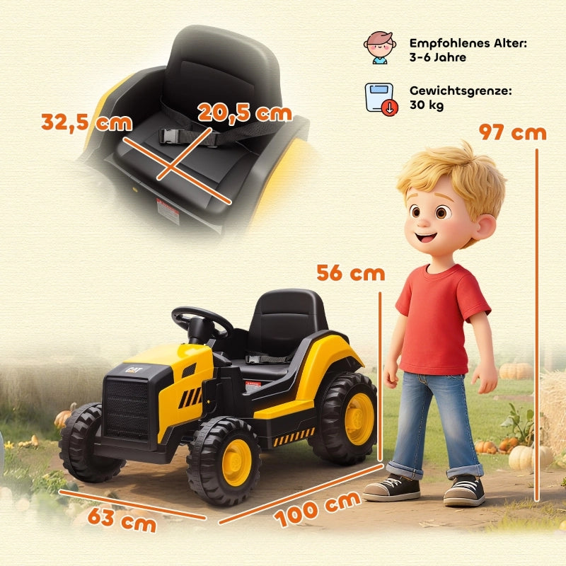 Veicolo da costruzione per bambini, macchinina cavalcabile per bambini, telecomando, controllo manuale, Bluetooth + funzione musica, 3-6 anni,