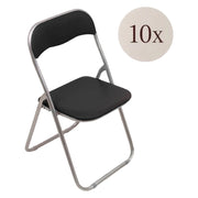 Antenore, set di Sedie 10 Sedie, Nero