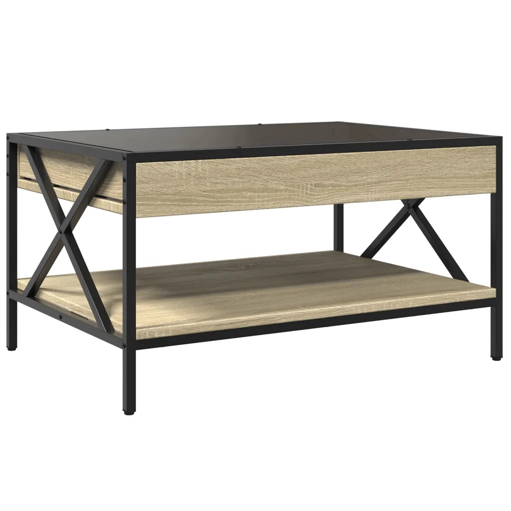 Tavolino da Salotto con LED Infinity Rovere Sonoma 70x50x38 cm 847703