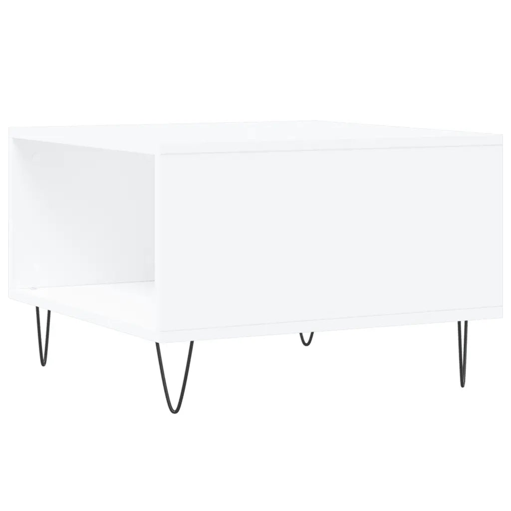 Tavolino da Salotto Bianco 55x55x36,5 cm in Legno Multistrato 830756