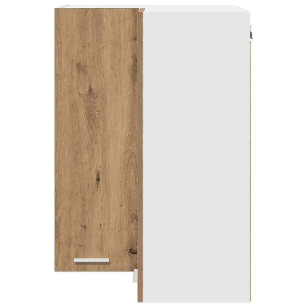 Armadio pensile Rovere Artigiano e Bianco 57 x 57 x 80 cm