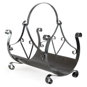 PORTALEGNA CESTO IN FERRO BATTUTO PORTA LEGNA CM.50X36X56