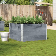 vidaXL Fioriera da Giardino Grigia 100x100 cm Legno Massello di Pino