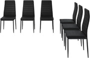 sedie Grand, Nero, 42.5 x 48 cm Set di 6, per l’utilizzo come set da pranzo in cucina o sala da pranzo