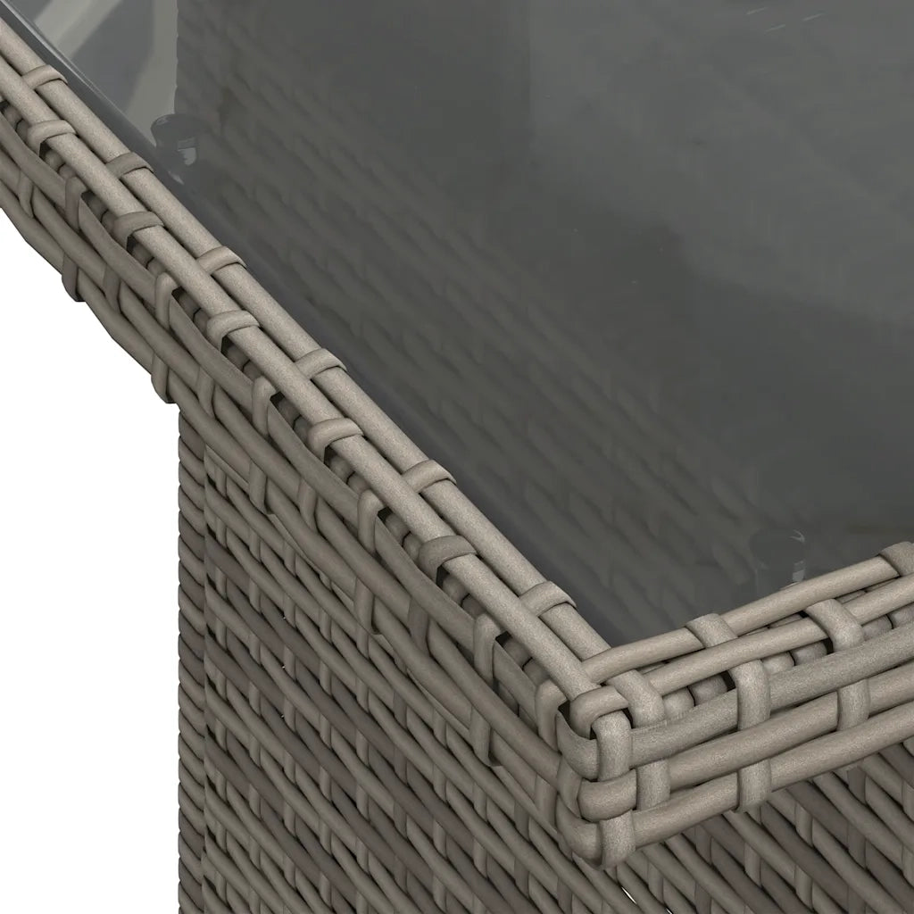 Set Divano da Giardino 5 pz con Cuscini Grigio in Polyrattan 3326561