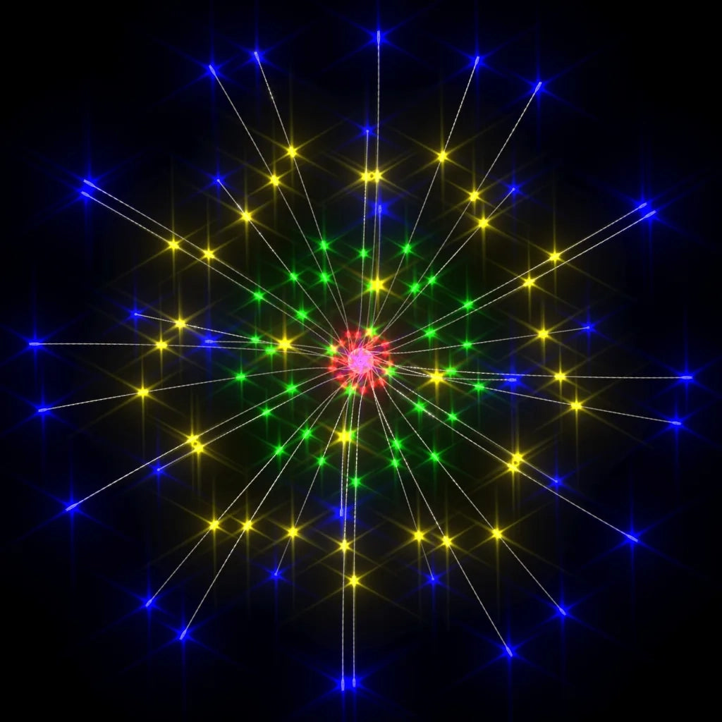 Luci di Natale Fuochi Artificio 10 pz Multicolore 20cm 1400 LED CFW7389677