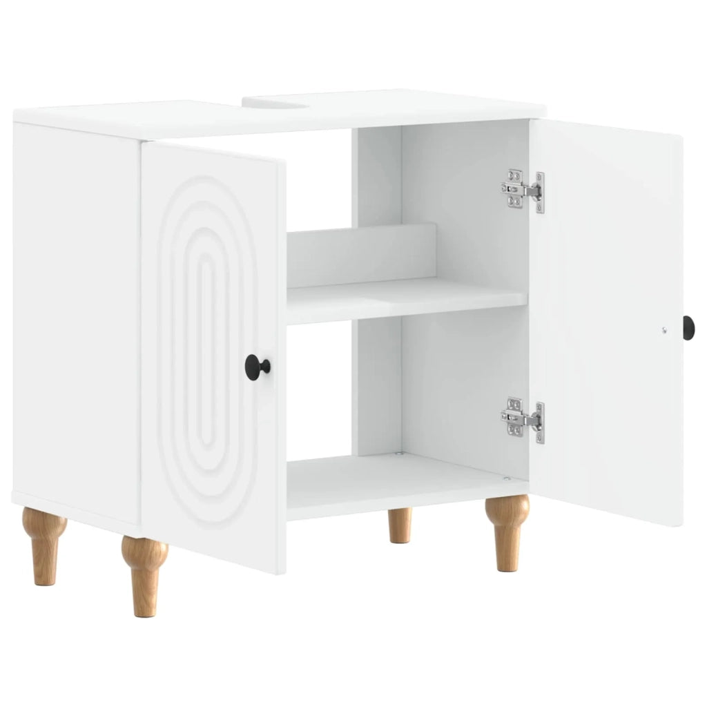 Armadio per Lavabo da Bagno ALKMAAR Bianco 59,5 x 31,5 x 59 cm 896125