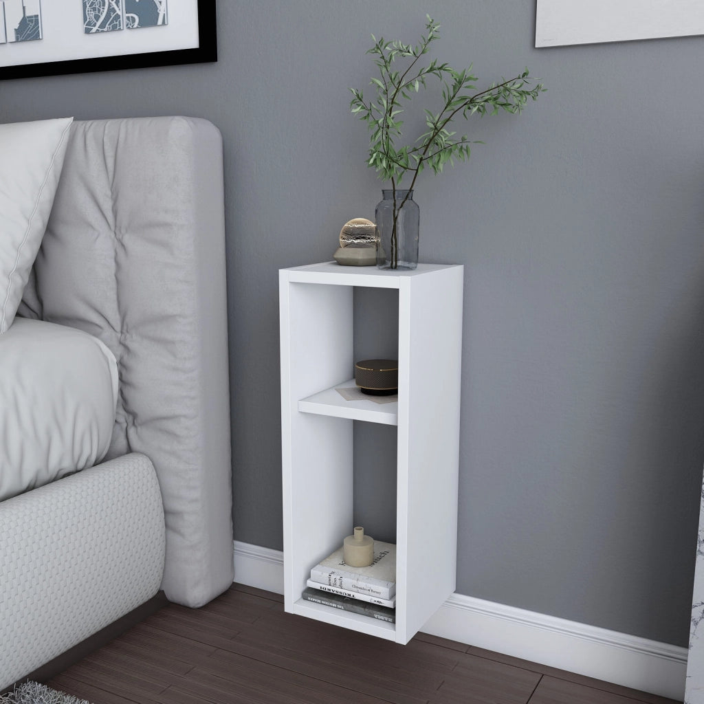 Comodino in legno "Sault" - 23 x 22 x 60 cm - Bianco