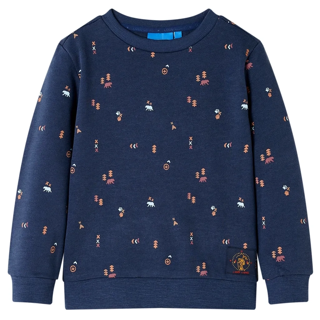 Felpa da Bambino Blu Marino MÃ©lange 128cod mxl 109887