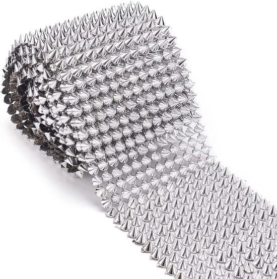 Spine per decorazione - 2 metri spine argentate per abbigliamento e decorazione - Stile Punk Rock