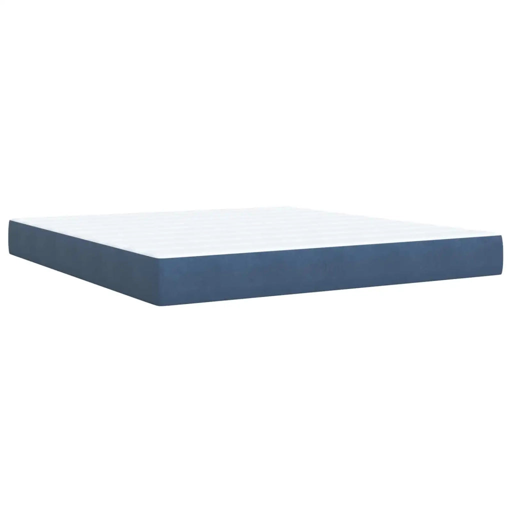 Letto ottomano con materasso Blu Scuro 180 x 200 cm Velluto 3456577