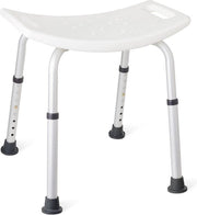 Sedia Bagno con Supporto Antiscivolo in Alluminio - Quadrata