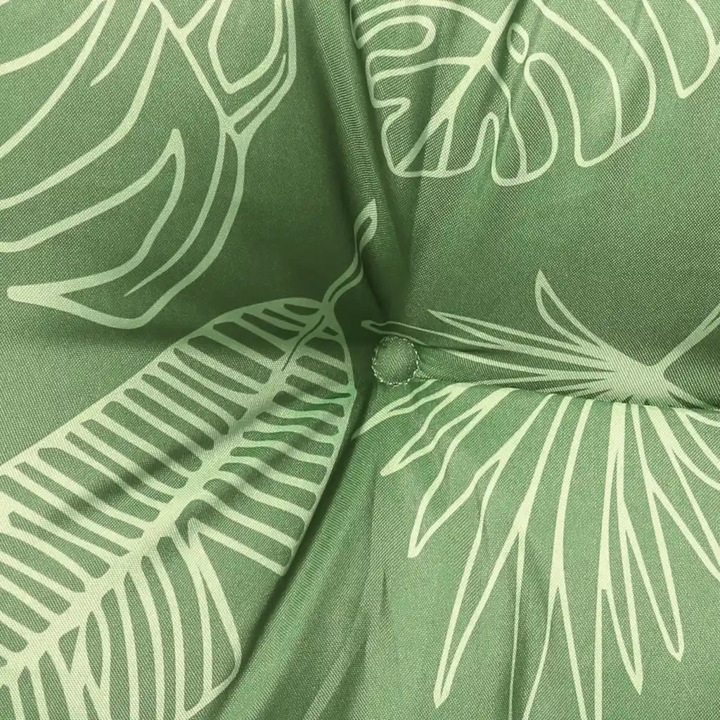 Cuscini Panca Giardino 2 pz-Set di 2 Cuscini per panchina da esterno Motivo a Foglie 120x50x7 cm Tessuto