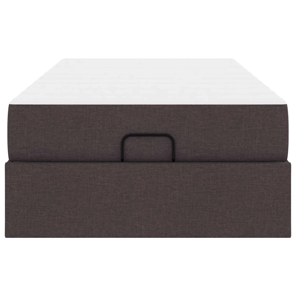 vidaXL Struttura del letto Marrone scuro 90 x 200 cm Tessuto
