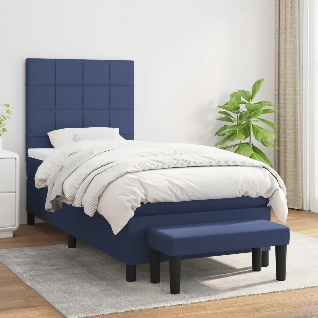 Giroletto a Molle con Materasso Blu 90x200 cm inTessuto 3136571