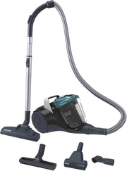 BR71_B30, Aspirapolvere a traino senza sacco, 700 W, 2 litri capacità bin, 78 Decibel, Mini turbo spazzola, Nero/Verde/Grigio Fumo