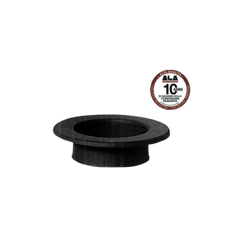 Rosone acciaio 2 mm nero opaco Ø16 cm per stufe a pellet – A.L.A.