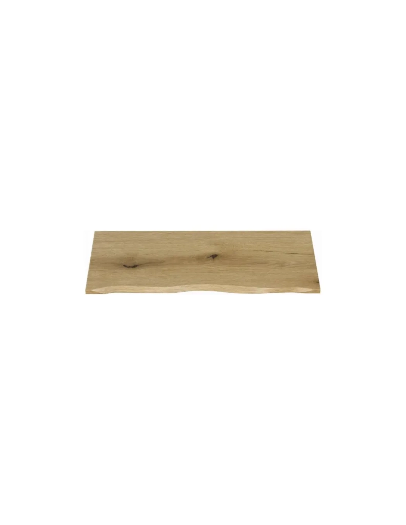 Piano per lavabo NATOURA 80,6 cm in MDF effetto rovere chiaro con bordo naturale