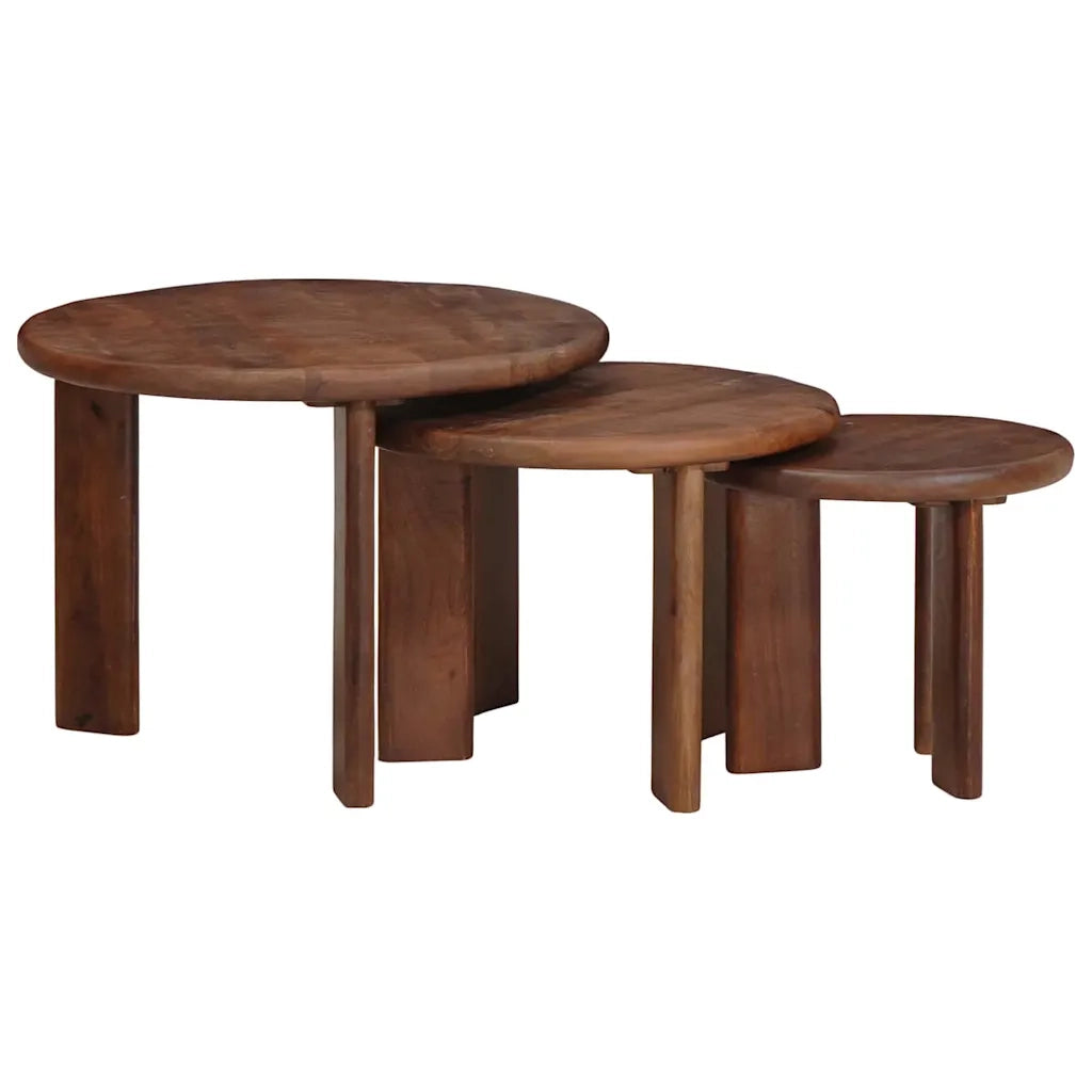 Tavoli da Caffè Nido 3 pcs Legno di mango massello