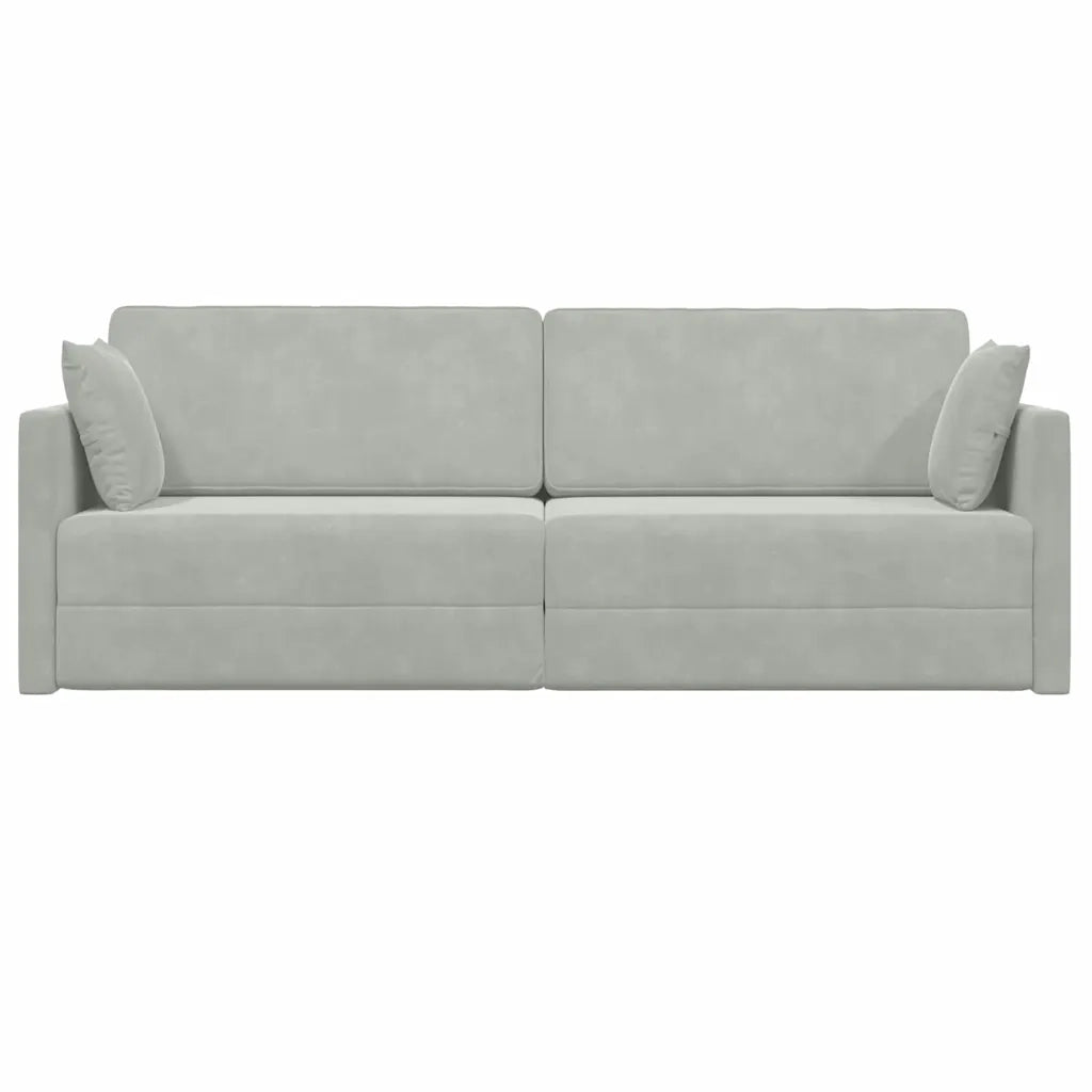 Divano-letto da pavimento-Sofa Letto-Daybed Grigio chiaro 213 x 70 x 77 cm