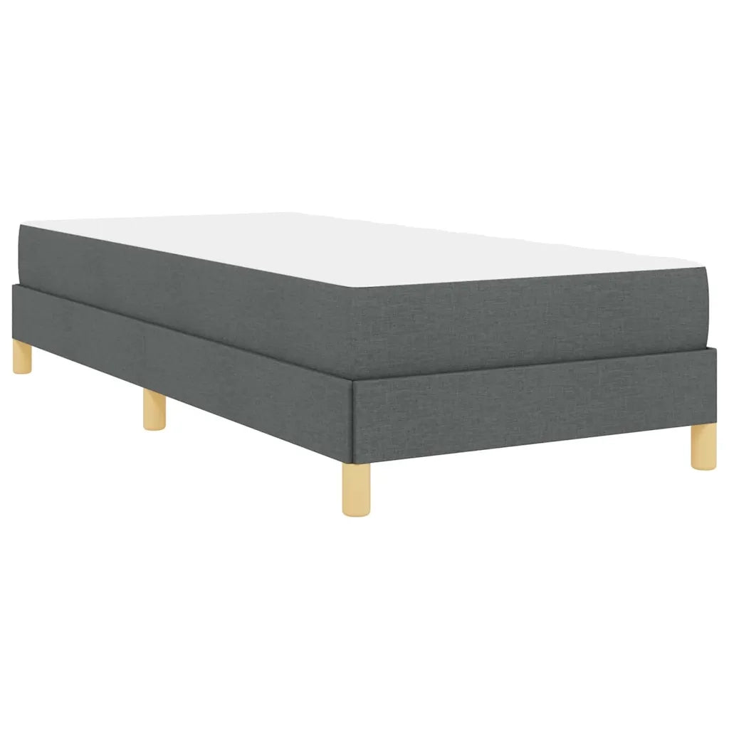 Letto a molle con materasso Grigio scuro 90 x 190 cm Tessuto 3398529