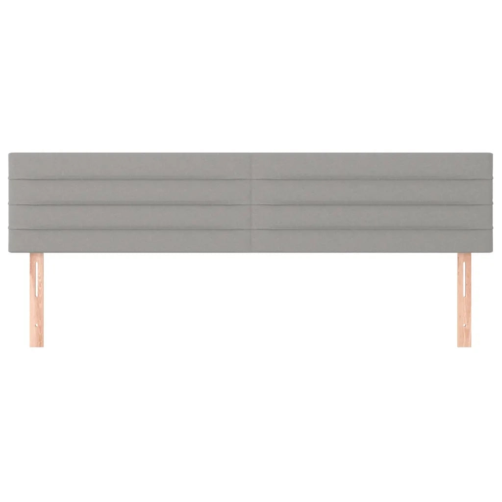 Testiere 2 pz Grigio Chiaro 100x5x78/88 cm in Tessuto