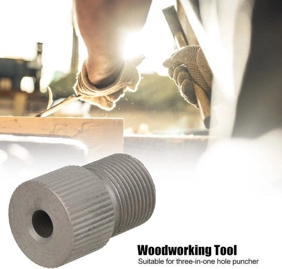 Adattatore per foro - 3 pezzi - Accessori per lavorazione del legno - Adattatore per trapano - Orecchione per trapano - Lavorazione precisa - Connettore rapido