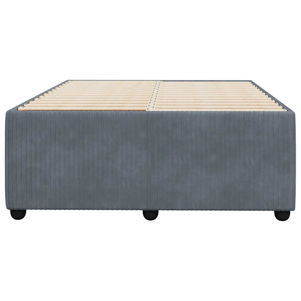 Giroletto senza Materasso Grigio Scuro 120x190 cm Velluto 3284995