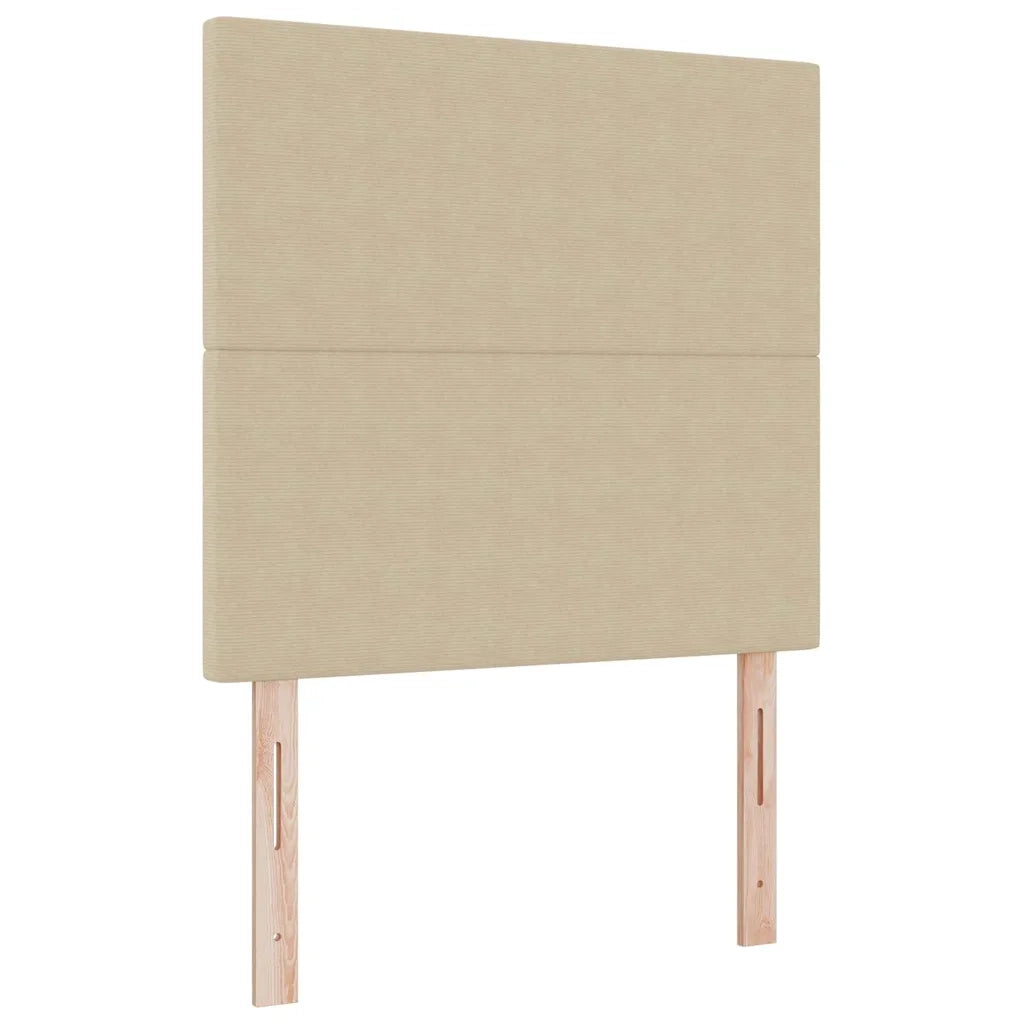 Letto a molle con testiera Grigio chiaro e bianco 120 x 190 cm 3337550