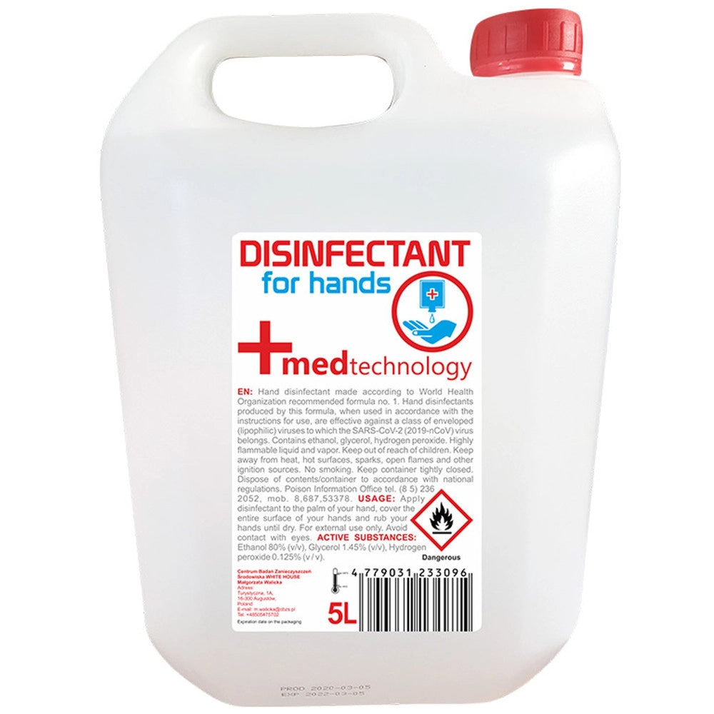 Trade Shop - Liquido Igienizzante Per Sanificatore 5l Elimina Germi E Batteri Disinfettante -