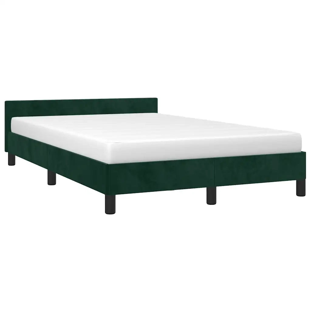 Giroletto senza Materasso Verde Scuro 120x190 cm Velluto 379550