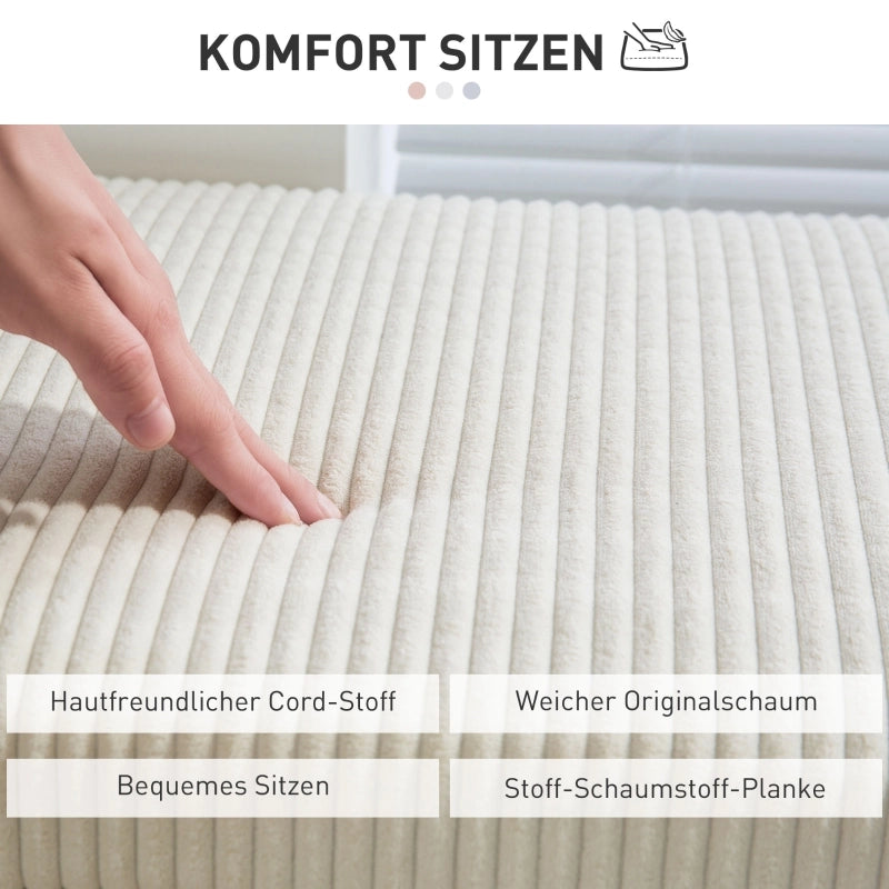 PANCA Contenitore 112 x 42 x 40 cm Beige in Poliestere