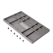 Telaio con guide a estrazione totale e chiusura morbida per accessori per armadi Quartz, 962-988mm, Alluminio e plastica