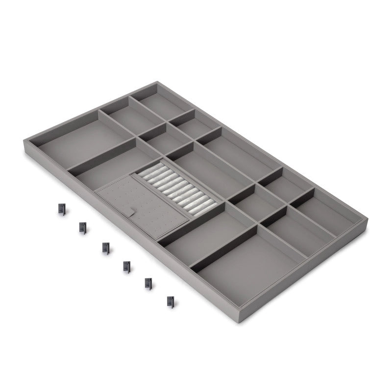 Telaio con guide a estrazione totale e chiusura morbida per accessori per armadi Quartz, 962-988mm, Alluminio e plastica