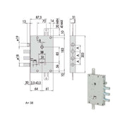 Serratura Sicurezza Triplice 57515-38-0 Cisa