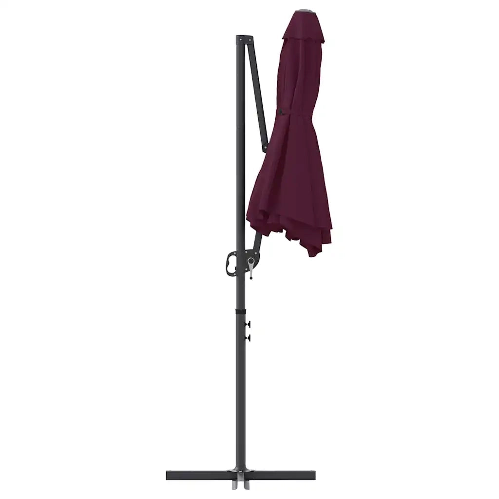 Ombrellone-Ombrello da giardino balcone Rosso Bordeaux 372 x 198 x 243 cm