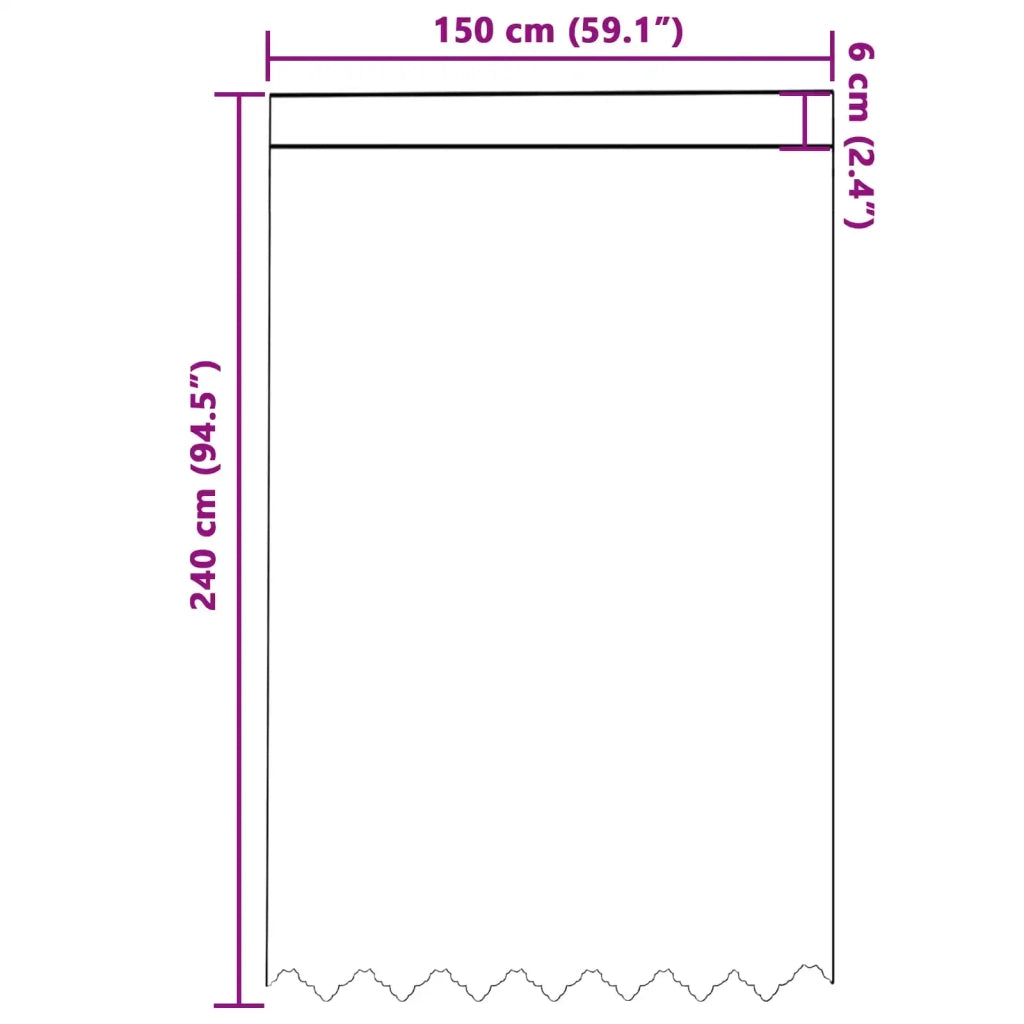 Tenda in Pizzo con tende Bianco 150 x 240 cm Poliestere