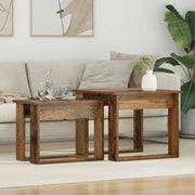 Set di Tavolini da Caffè 2 pcs Legno vecchio Legno multistrato