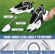 Schiacciafuochi per Scarpe 4 Pezzi - Molla Metallica Adattabile - Resina - Sostenibile - Adatto per Misura 40-47 - Ideale per Scarpe da Uomo - Supporto per Scarpe