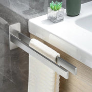 Sostegno asciugamano senza perforazione - Supporto asciugamano in acciaio inossidabile doppio 40 cm per bagno