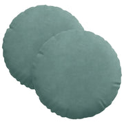 Cuscini per Seduta 2 pz | Cuscini per sedie Verde Mare ?30 x 13 cm Velluto