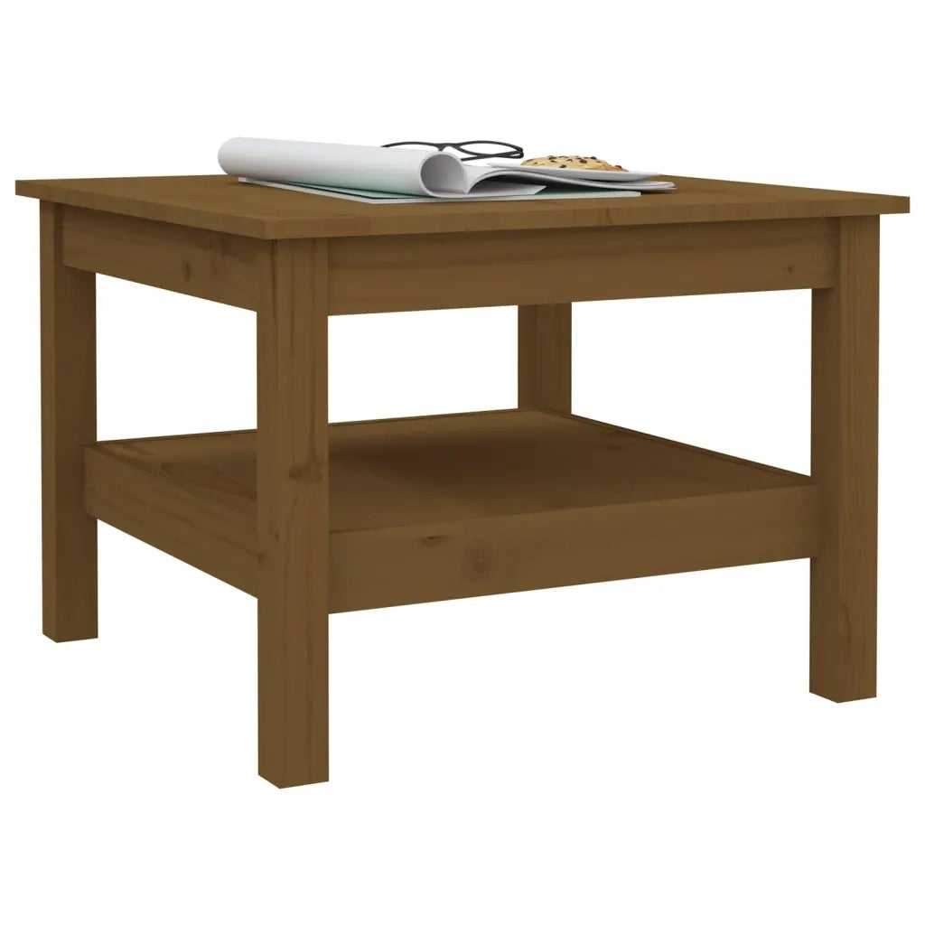Tavolino da salotto | Tavolino da caff¨¨ | Tavolino da Soggiorno ambra 55x55x40 cm Legno Massello di Pino