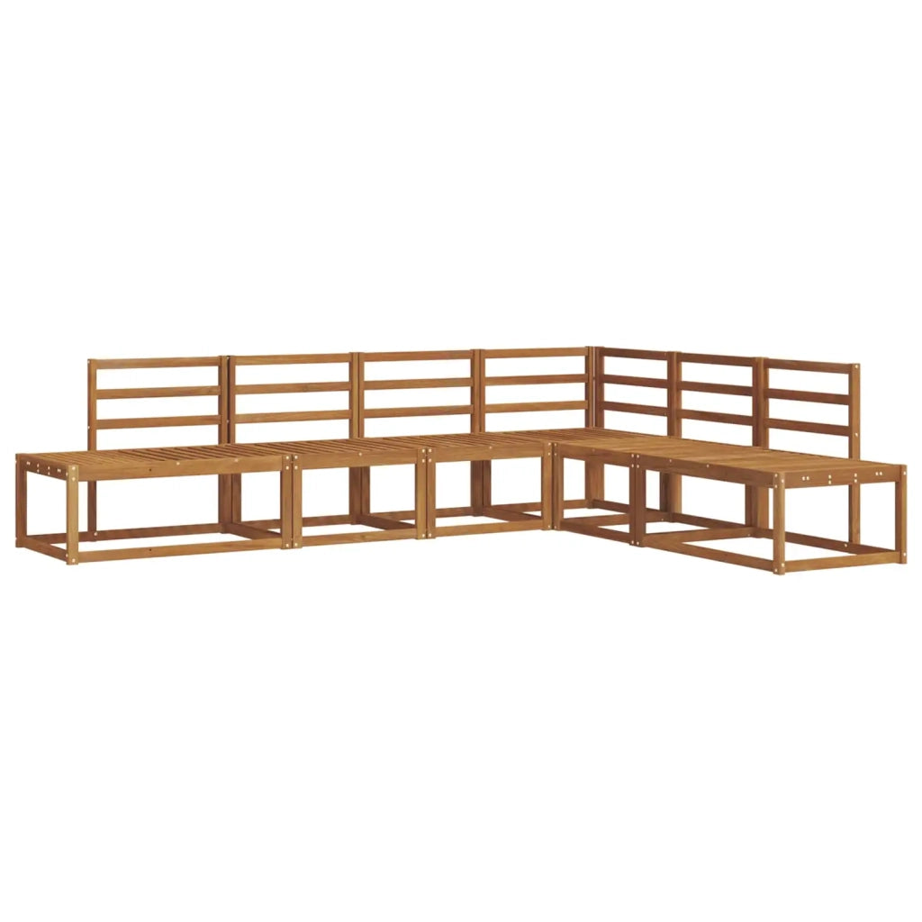 Set di divani da esterno 6 Pezzo Naturale
