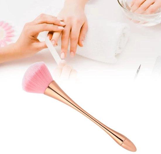 Set di borsette per unghie professionale - Spazzola per polvere - Pennello per manicure - Strumento per manicure - Amichevole per la pelle - Lungo manico