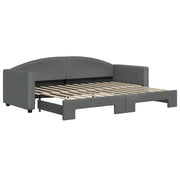 Divano letto | Sof¨¤ letto | Letto singolo Estraibile Grigio Scuro 80x200 Tessuto