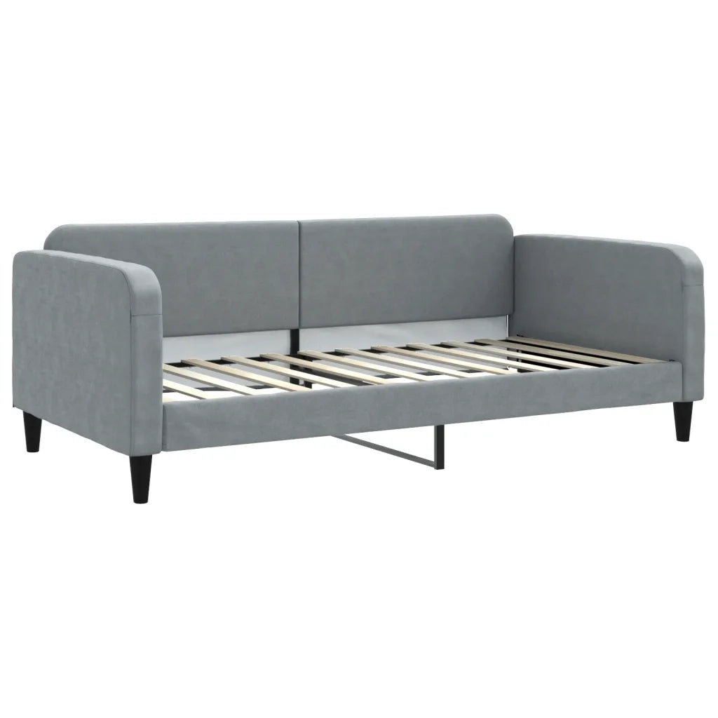 Divano letto | Sof¨¤ letto | Letto singolo con Materasso Grigio Chiaro 100x200 cm in Tessuto