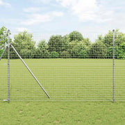 Recinzione con Posto Argento 1,6 x 10 m Acciaio e PVC