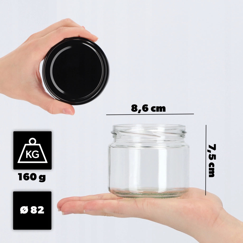 KADAX 10 barattoli di vetro da 330 ml barattoli per conserve marmellata miele tappi Fi82