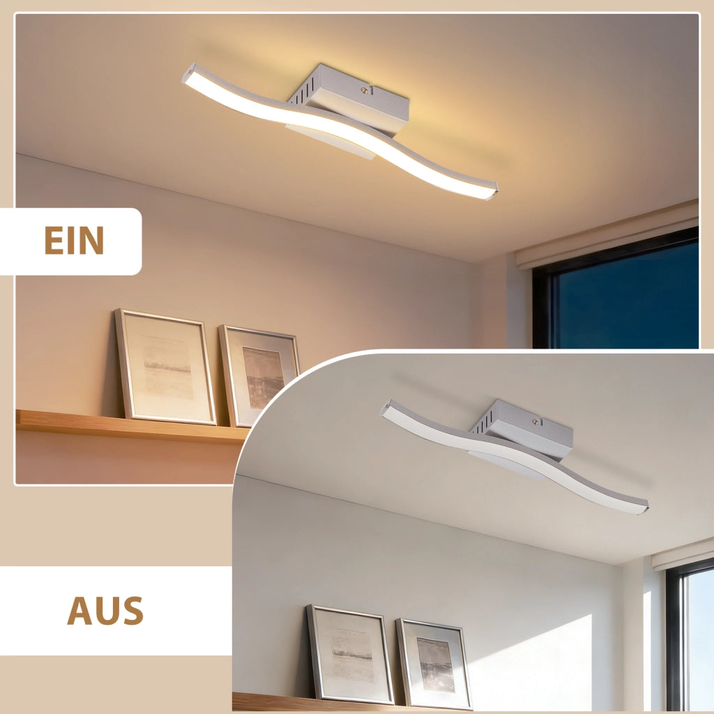 ZMH Plafoniera LED argento 6W moderna plafoniera bianco caldo 3000K per soggiorni camere da letto cucine e corridoi
